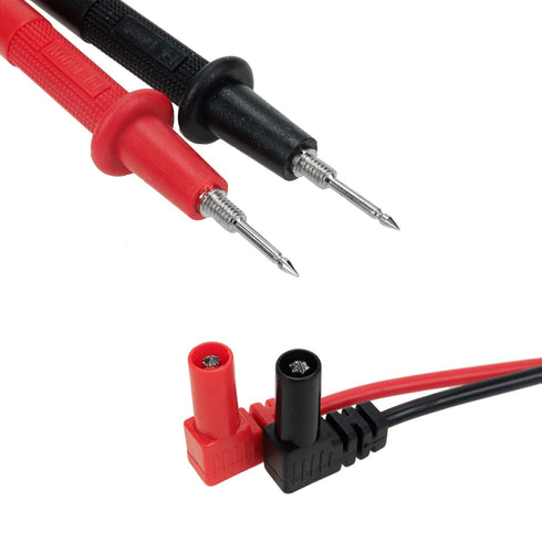2 Pairs Voltmeter Test Cable 1000V Right Angle Banana Connector to Pointed Test Probe Multimeter 2.7Ft...