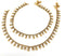 Gold Tone Plated Dainty Womens Indian Payal Bells Anklet Set For Everyday Party Beach Wear Ramadan Eid Mothers Day Gift...