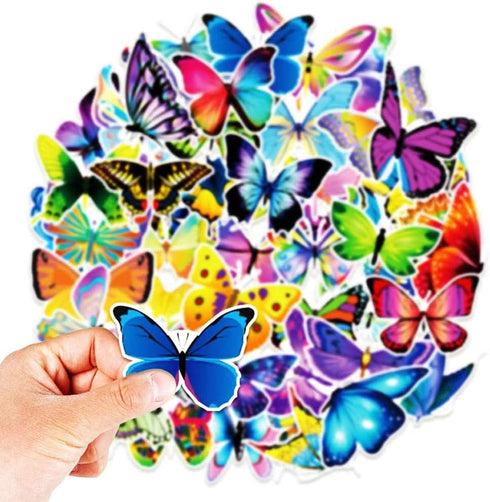 Butterfly Stickers Set, Gift for Kids Teen, Cute Waterproof Vinyl Decals for Travel Luggage Suitcase Laptop Water Bottle Skateboard Bike Helmet Gu...