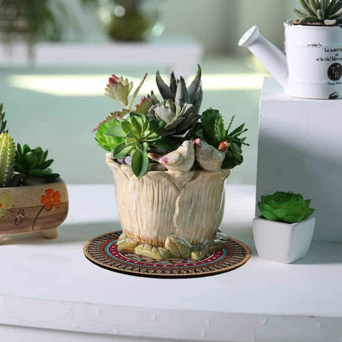 6pcs 8.5" Round Plant Coaster Mat for Gardening Indoor Outdoor Flower Pots Pad Non Slip Plant Mats for House Plants...