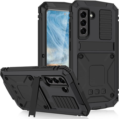 Samsung Galaxy S21 FE (2021) Case,Outdoor Aluminum Metal Gorilla Glass Waterproof Shockproof Military Heavy Duty Sturdy Protector Cover Hard Case ...