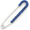 Classic Sapphire Blue Austrian Crystal Safety Pin Brooch In Rhodium Plating - 75mm Length...