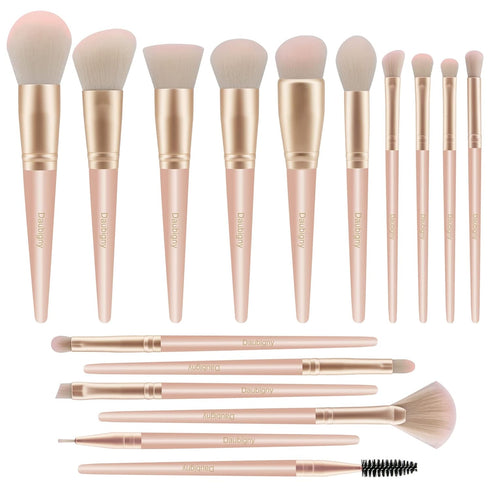 Makeup Brushes,Daubigny 16Pcs Silver Premium Synthetic Makeup Brush Set with Professional Foundation Brushes Powder Concealers Eye shadows Blush M...