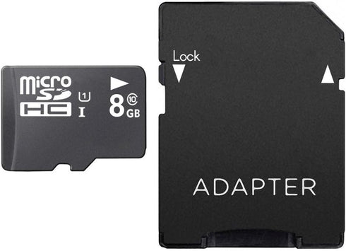 8GB Micro SDHC Memory Card with Adapter (MSD8GBST6R)...