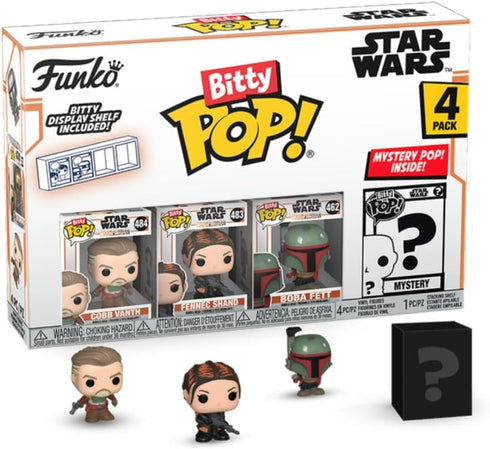 Funko Bitty Pop! The Mandalorian Mini Collectible Toys 4-Pack - Cobb Vanth, Fennec Shand, Boba Fett, & Mystery Chase Figure (Styles may vary)...