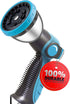Garden Hose Nozzle, Water Spray Nozzles for Garden Hose, Durable High Pressure Water Hose Sprayer Nozzle with 10 Patterns for Watering Plants, Was...
