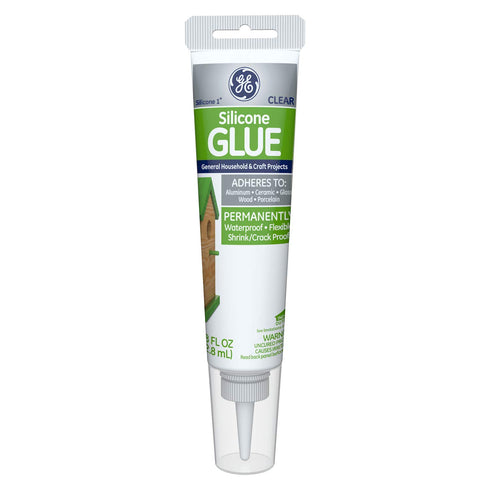 GE Household Silicone 1 Glue Clear, 2.8 oz, 1, Tube...