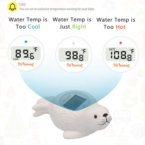 Doli Yearning Upgrade Baby Bath Thermometer Room Temperature| Water Thermometer|Kids' Bathroom Safety Products| Baby Bath(Seal Shape)?/?, LCD...