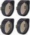 NTHREEAUTO 4PCS Bullet Smoked Turn Signals Lens Cover with Black Visors Bezels Compatible with Harley Dyna Sportster Softail Street Glide Road Kin...
