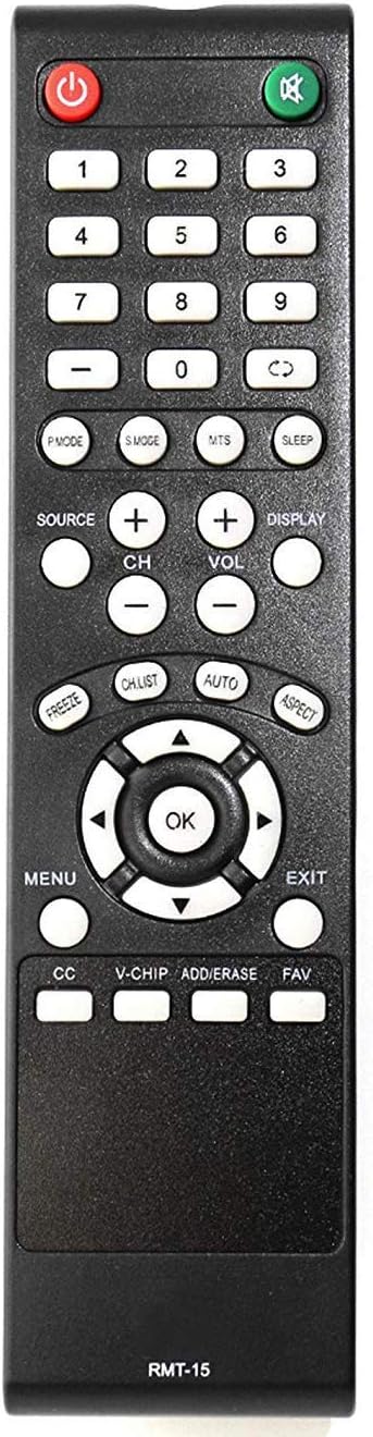 AIDITIYMI RMT-15 Replaced Remote Control Fit for Westinghouse TV EW24T8FW LD-4055 LD-4065 LD-4070Z LD-4080 LD-5580Z VR-3226 VR-3235 VR-3730 CW26S3...