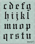 Stencil1 Old English Letter Stencils 2" - Letters & Numbers - Mylar Uppercase & Lowercase Alphabet for Hand Painting, Drawing & Cutting - Perfect ...