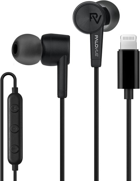 PALOVUE iPhone Headphones Earbuds Earphones wtih Lightning Connector Apple MFi Certified Compatible 14 13 12 11 Pro Max X XS XR 8 7 Plus with Micr...