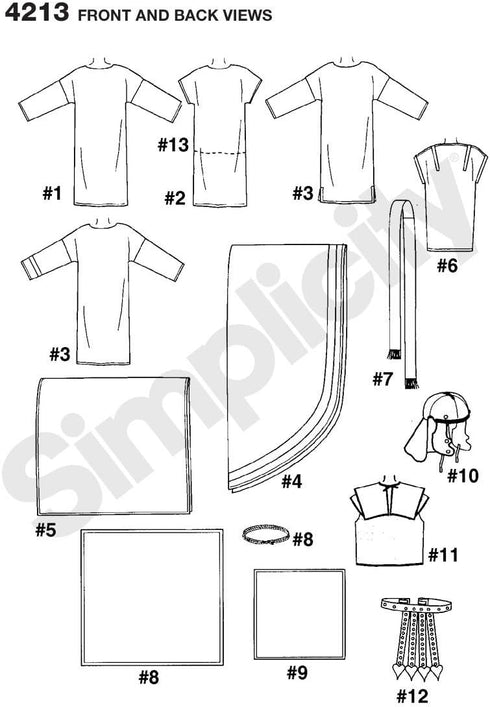 Simplicity 4213 Historical Halloween Costume Sewing Pattern for Men and Women by Andrea Schewe, Sizes A (XS-XL)...