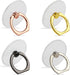 Cell Phone Ring Holder 4 Pcs Transparent Phone Ring Grips Kickstand 360°Rotation Clear Finger Ring Stand Universal Phone Accessories Compatible wi...