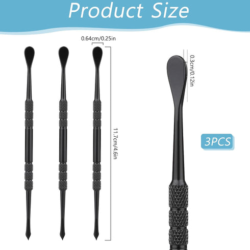 3 Pieces Wax Carving Tools, Double-Headed Wax Molding Sculpting Tool Stainless Steel Clay Carving Tool Spoon Kit for Wax Jewelry Making Supplies, ...