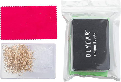 Earring Hooks - 120 PCS/60 Pairs Gold plated copper Hypoallergenic Ear Wires Fish Hooks for Jewelry Making, Jewelry Findings Parts with 120 PCS Ru...