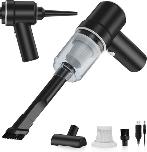 Cordless Handheld Vacuum, Car Vacuum Cleaner, Mini Hand Held Vacuuming Portable Rechargeable 2 in 1 Sucking Blowing for Home Office and Car...
