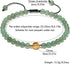 Green Aventurine/Citrine Beaded Anklet Bringing Good Luck and Wealth Handmade Ankle Bracelets for Women Adjustable (8.5-10in)...