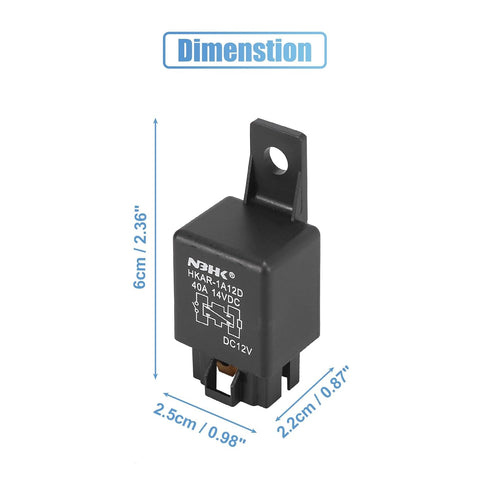 uxcell 2 Pcs Z1507091/4 4 Pin DC 12V 40A Universal Car Vehicle Motor Fuse Relay Switch Power...