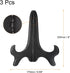 uxcell 3pcs 8" Easel Plate Holder, Wood-like Plastic Folding Display Stand Black for Decorative Picture Frame...