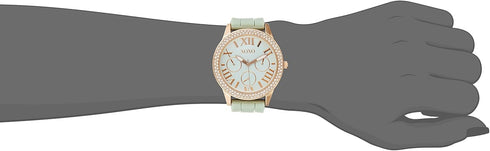 XOXO Women's XO8089 Gold-Tone Stainless Steel Watch with Mint Green Silicone Band...