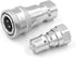 1/4" NPT Thread ISO-B Hydraulic Quick Disconnect Coupler Tractor Quick Coupling with Dust Caps...