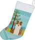 Caroline's Treasures BB4244CS Merry Christmas Tree Border Collie Red White Christmas Stocking Fireplace Hanging Stockings Christmas Season Party D...