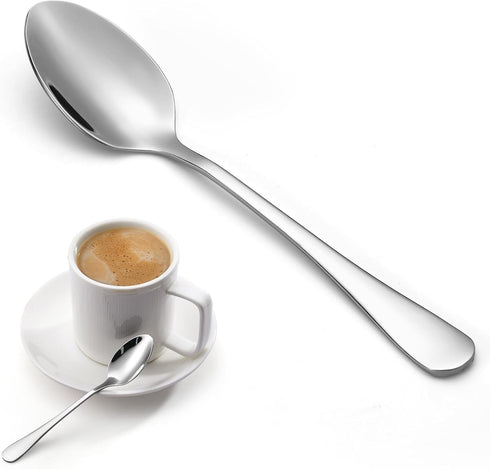 12 Pcs Demitasse Espresso Spoons Set, 4.7" Mini Coffee Spoons, Tiny Tea Spoons, Stainless Steel Small Spoons for Dessert, Tea, Appetizer, Small Se...