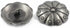 Bezelry 8 Pieces Grand Cactus Flower Metal Shank Buttons. 30mm (1-3/16 inch) (Gray Silver)...