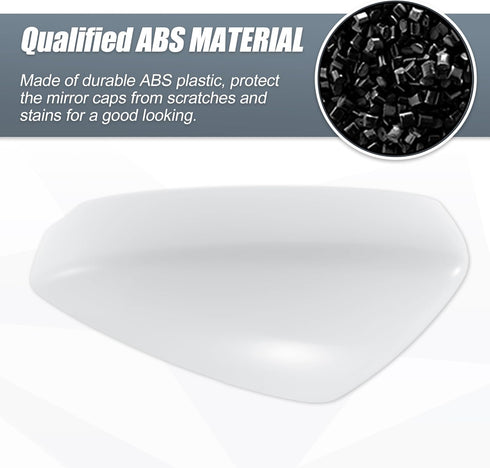 X AUTOHAUX Car Rear View Left Driver Side Mirror Cover Cap Replacement White for Mazda CX-30 2020-2023 Mirror Guard Covers Exterior Decoration Tri...