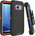 Case for Galaxy S8 with Clip, Heavy-Duty Tough Rugged Shockproof Drop Protective Cover Cases for Samsung Galaxy S8, Black+Orange...