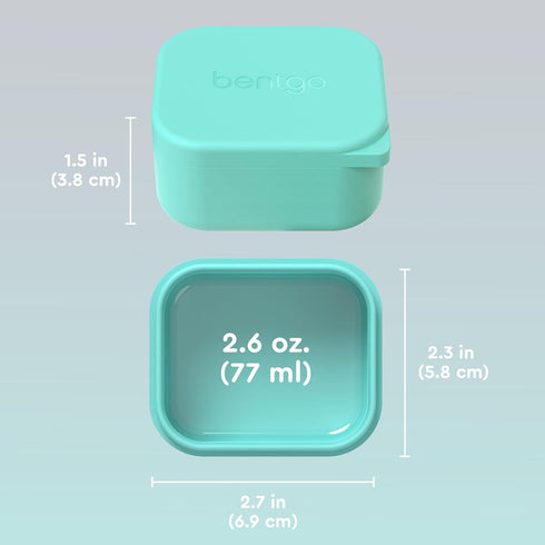 Bentgo® Sidekicks 2-Pack Silicone Container Set - Dipping Sauce Cups for Condiments & Small Snacks, Reusable, Durable, & Leak-Proof Liquid Storage...