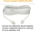 Uvital 100 Feet Telephone Landline Extension Cord Cable Line Wire with Standard RJ-11 6P4C Plugs(White 30.5M,1Pack)...