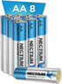 NECTIUM Superior Performance AA Batteries 8 Count Alkaline Pure-Gold-Bottom IoT Batteries Ultra Power Long Lasting for IoT Devices Smart Lock...