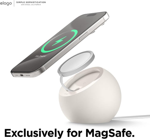 elago MS2 Charging Stand Compatible with MagSafe Charger - Premium Silicone Stand Compatible with iPhone 15/14/13/12 Series, Designed for MagSafe ...