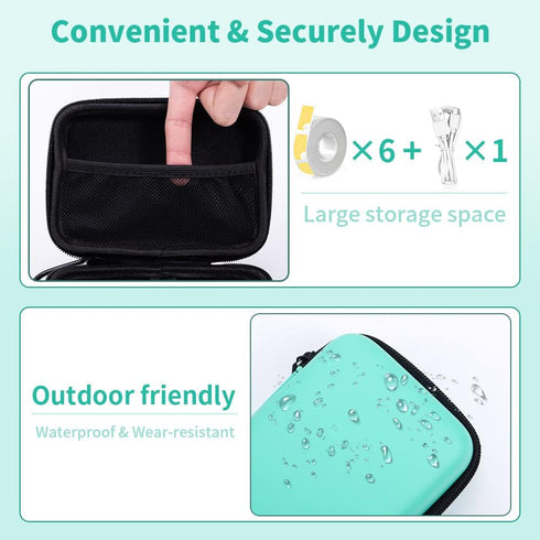 Phomemo D30 D35 Label Maker Case, Waterproof Storage Bag Compatible with NELKO P21/NIIMBOT D11/JADENS D110/SUPVAN E10 Label Printer, Fits for Mini...