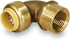 Everflow Supplies Pushlock UPF1 1 Inch Long Push x Female Elbow for Push-Fit Fittings, No Lead DZR Forged Brass, Connects PEX, CPVC, and Copper, P...