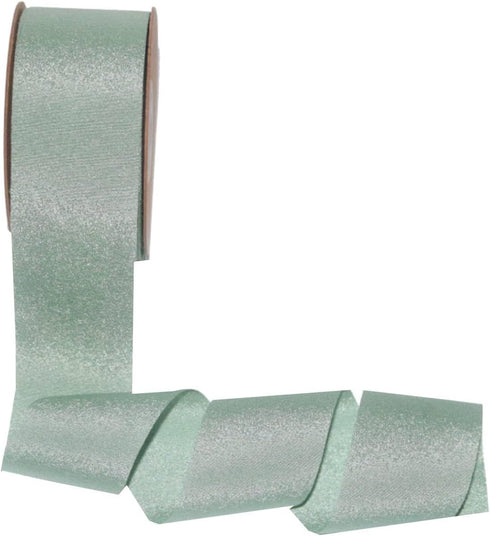 Sage Green Ribbon 1-1/2 Inch 26 Yards Green Ribbon Handmade Silky Ribbon Lux Solid Fabric Satin Ribbon for Gift Wrapping Chair Sash Wedding Bridal...