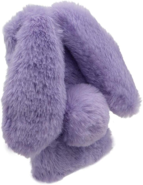 Rabbit Case for Samsung Galaxy Note 20 Ultra 6.9 Inch, Cute 3D Bunny Ears Soft Furry Hairball Fuzzy Warm Faux Fur Plush Fluffy Flexible TPU Bumper...