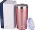 SUNWILL Travel Coffee Tumbler 20 oz, Insulated Mug with Lid, Stainless Steel Cup for Hot and Cold Drinks, Rose Gold...