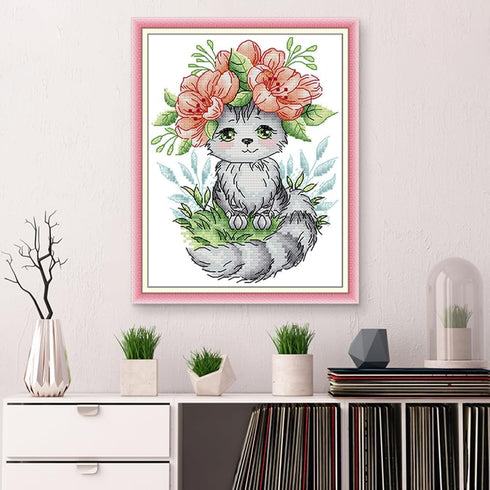 CROSSDECOR Cross Stitch Kit for Adults 14CT Stamped Patterns Cross Stitch with Needlepoint Package Printed On Aida Canvas Embroidery Cross-Stitch ...