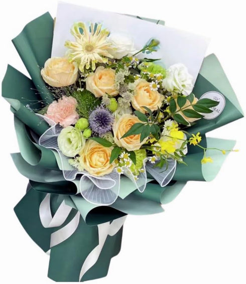 DODXIAOBEUL 20 Sheets Double Color Waterproof Flower Wrapping Paper, Florist Bouquet Paper DIY Crafts,Thick and Double-Sided Wrapping Paper Gift P...
