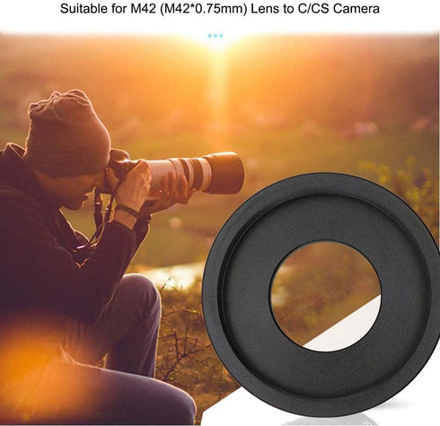 Macro Lens Adapter for M42 Screw Mount Lens to C/CS Camera, M42*0.75mm...
