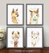 Confetti Fox Llama Nursery Wall Art Decor - 8x10 Unframed Set of 4 Prints - Kids Cute Alpaca Baby Animal Pictures Quotes - Dream Big Stand Tall Be...