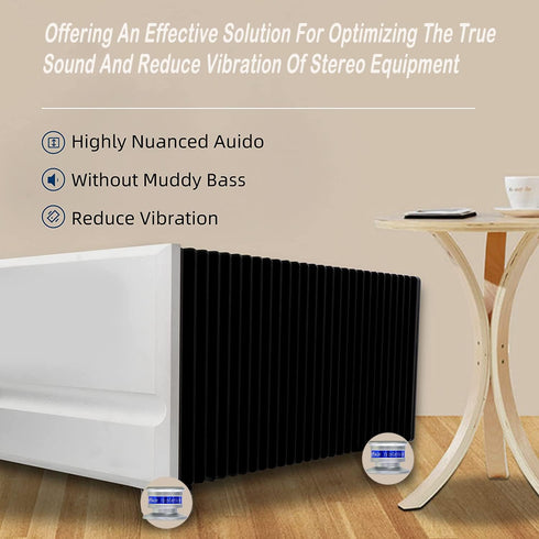 Preffair HiFi Speaker Isolation Feet Spikes, Aluminum Shockproof Turntable Stand Feet, Speaker Floor Protector Mat, Adjustable Subwoofer Vibration...