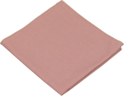Mens Solid Linen Tie Set : Slim Necktie with Matching Pocket Square (Coral)...