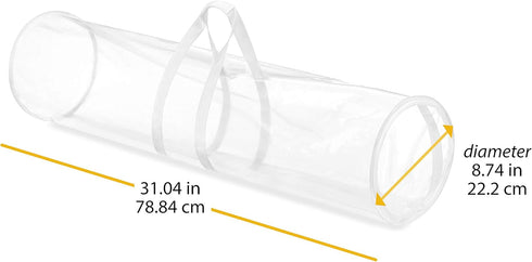 Whitmor 6044-4924 Clear Gift Wrap Organizer - Zippered Storage for 25 Rolls...