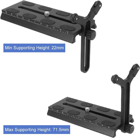 Y Bracket Lens Support with Double Wheels, Y Shaped Lens Support Bracket with 71.5mm Vertical Adjustment, Lens Support System fit for DIY S, SC...