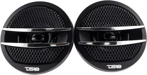 DS18 TX1S Tweeter X1 1.38-inch 200 Watts Max Pei Dome Ferrite Tweeters with Mounting Kit Angle, Flush, & Surface - Set of 2 (Black/Silver)......