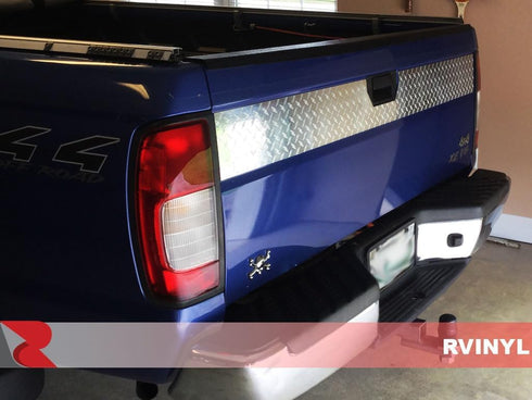 Rvinyl Diamond Plate Silver Tread Vinyl Car Wrap Film - 2ft x 1ft - Vehicle Sheet Roll with Adhesive Back and Air Release Technology...